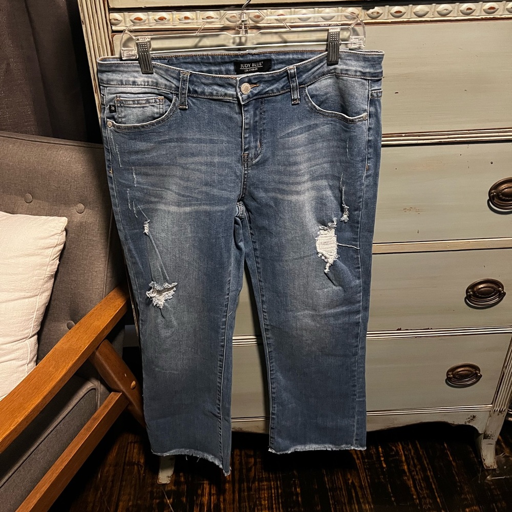 Judy Blue flare ankle length jeans. Size 15.